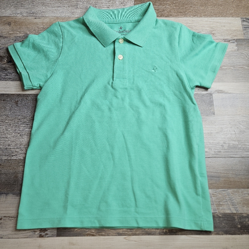 Brooksfield Junior Boys Size 8 Polo Shirt Green
